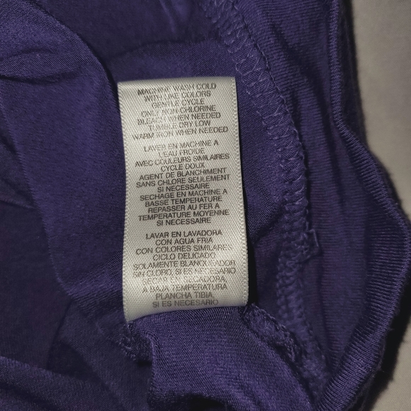 MICHAEL KORS Purple Scoop Short sleeve Large Petite - Picture 8 of 10